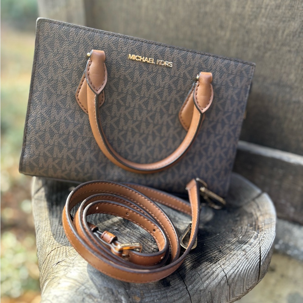 Michael Kors Classic Brown and Tan Satchel